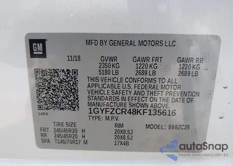 2019 Cadillac Xt4 Premium Luxury from USA, damaged, VIN 1GYFZCR48KF135616